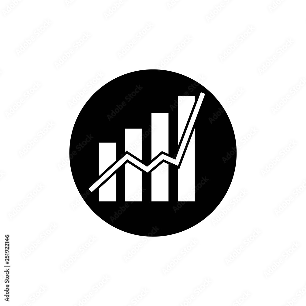 Graph Icon in trendy flat style isolated on white background. Chart bar symbol for your web site design, logo, app, UI. Vector illustration, EPS10. - Vector Graph Icon in trendy flat style isolated on white background. Chart bar symbol for your web site design, logo, app, UI. Vector illustration, EPS10. - Vector