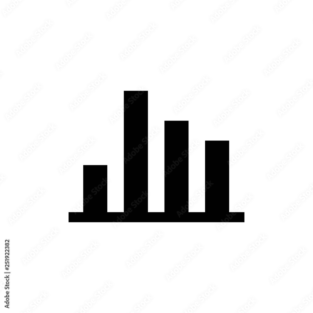 Graph Icon in trendy flat style isolated on white background. Chart bar symbol for your web site design, logo, app, UI. Vector illustration, EPS10. - Vector Graph Icon in trendy flat style isolated on white background. Chart bar symbol for your web site design, logo, app, UI. Vector illustration, EPS10. - Vector