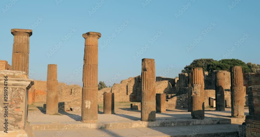 Pompeii, Italy. Remains Of Ancient Building Comitium On Territory Of Pompeii Forum Pompeii, Italy. Remains Of Ancient Building Comitium On Territory Of Pompeii Forum