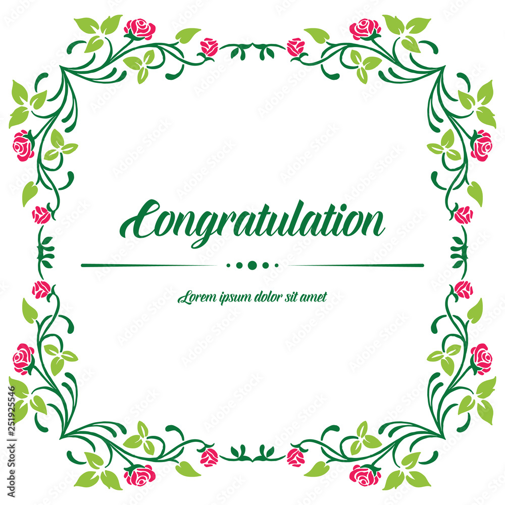 Vector illustration a crowd of beautiful leaf flower frame for greeting congratulation hand drawn Vector illustration a crowd of beautiful leaf flower frame for greeting congratulation hand drawn