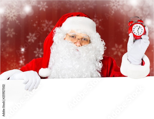 Portrait of Surprised Santa Claus on white background © BillionPhotos.com
