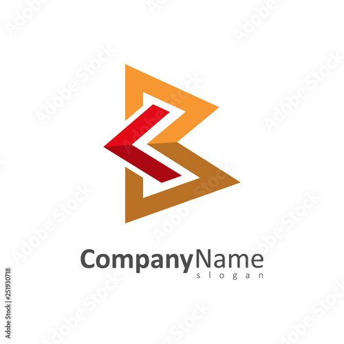 BV logo, VB logo, initial name business logo template