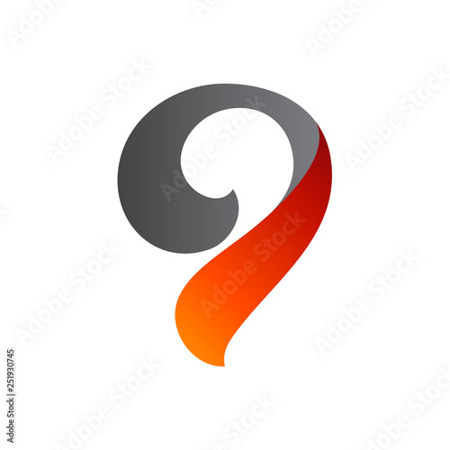 number nine logo template, 9 logo template