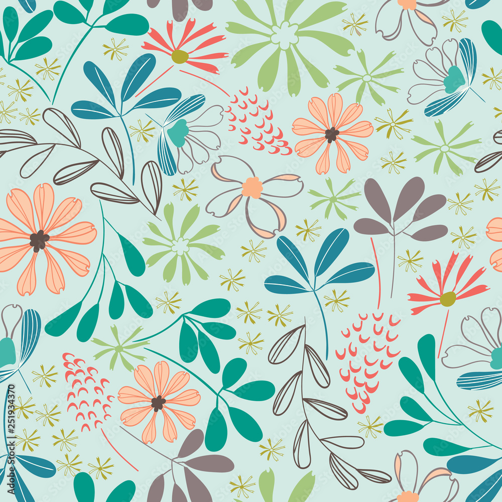 pastel floral garden seamless pastel floral garden seamless