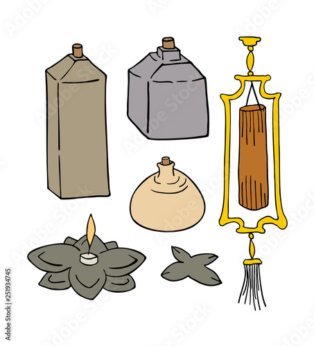 set of spa elements