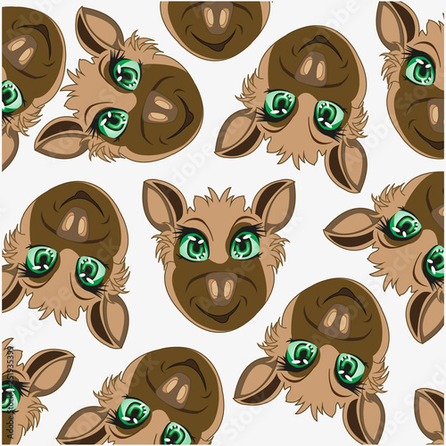 Cartoon of the mode animal jackal decorative pattern