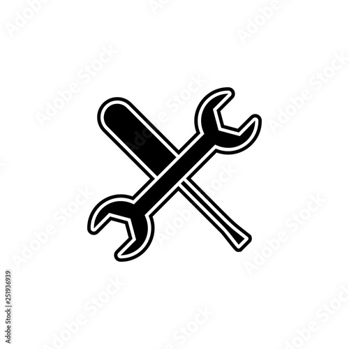 fix, maintenance icon. Simple outline vector of Web Design Development  set icons for UI and UX, website or mobile application on white background