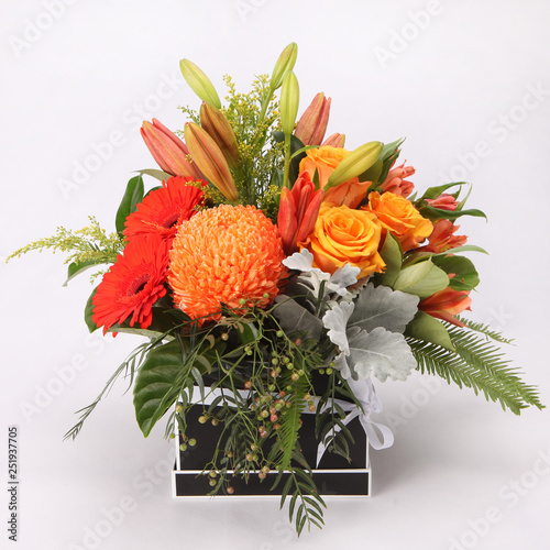 Beautiful boxed flower arrangement