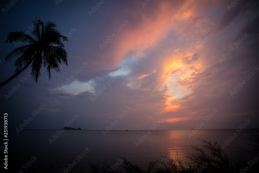 Beautiful Thailand Asia Sunset Sunrise