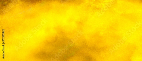 Bright yellow and orange lights neon watercolor background. Paper textured aquarelle canvas for modern creative design. Abstract hand drawn fire and flame texture, water color painted illustration
