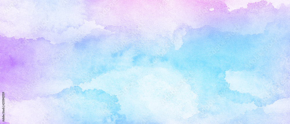 Fantasy smooth light pink, purple shades and blue watercolor paper textured illustration for grunge design, vintage card, templates. Pastel ink colors wet effect hand drawn canvas aquarelle background Fantasy smooth light pink, purple shades and blue watercolor paper textured illustration for grunge design, vintage card, templates. Pastel ink colors wet effect hand drawn canvas aquarelle background