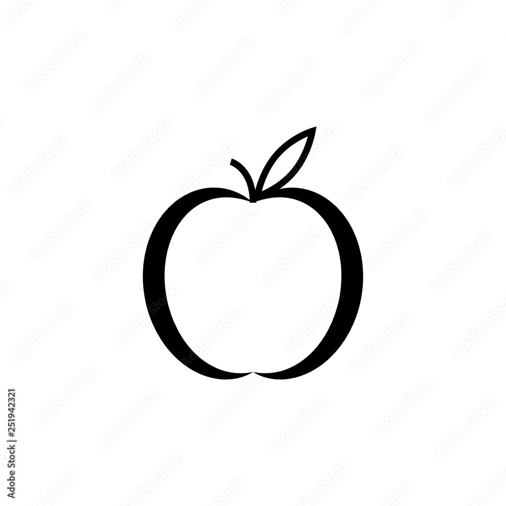 Apple fruit icon design template vector isolated Apple fruit icon design template vector isolated