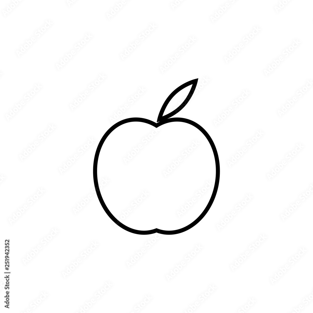 Apple fruit icon design template vector isolated Apple fruit icon design template vector isolated
