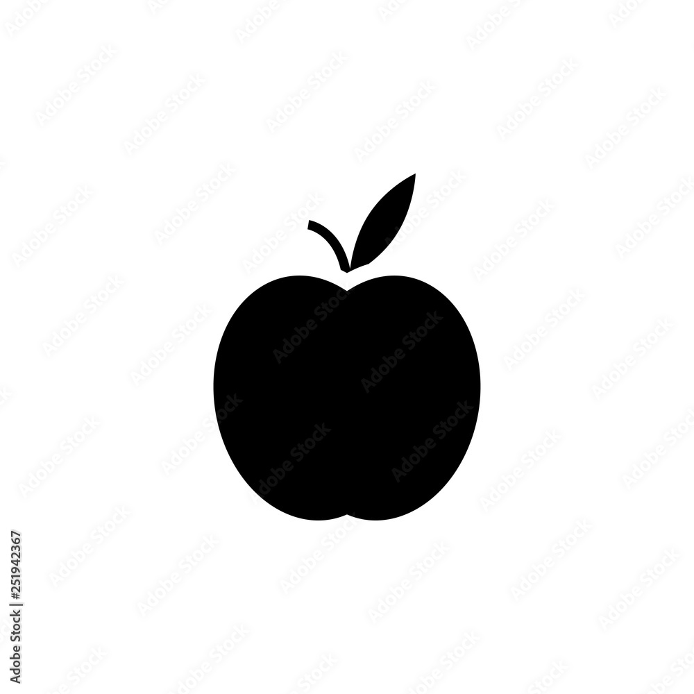 Apple fruit icon design template vector isolated Apple fruit icon design template vector isolated
