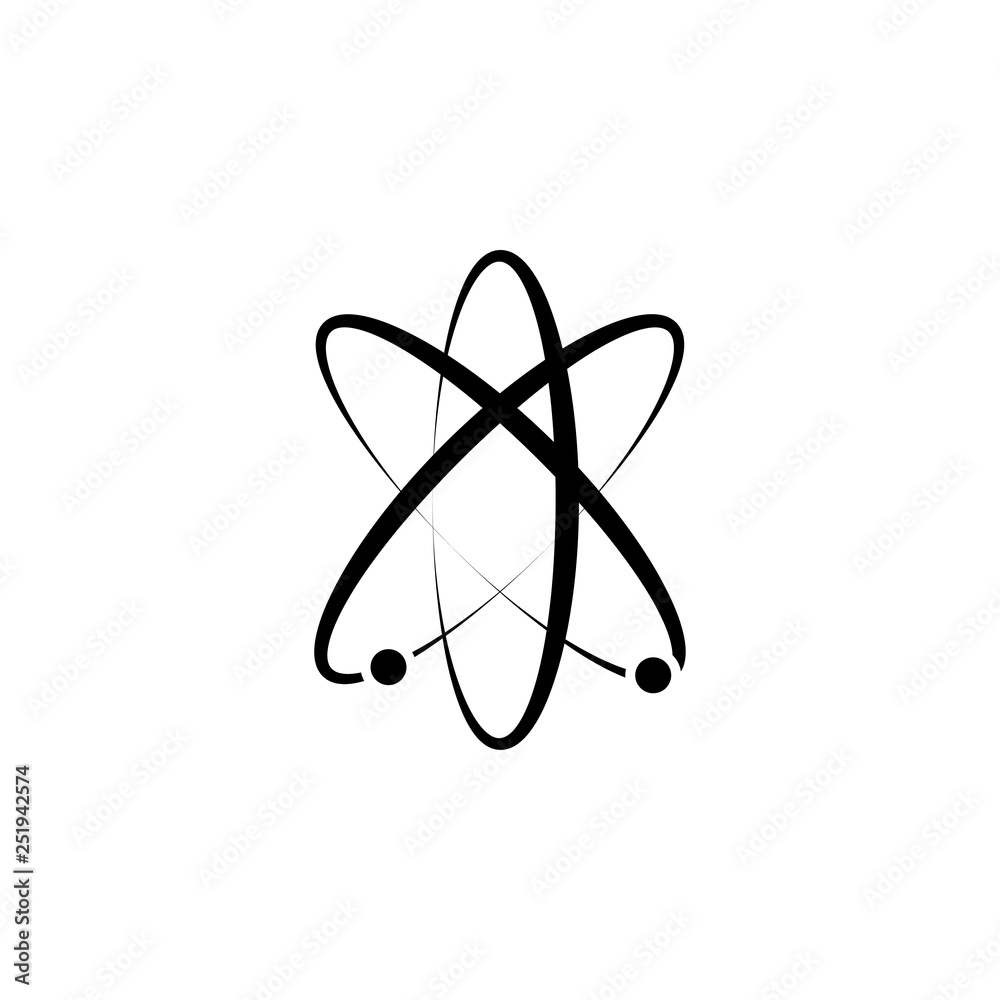 Atom science icon design template vector isolated Atom science icon design template vector isolated