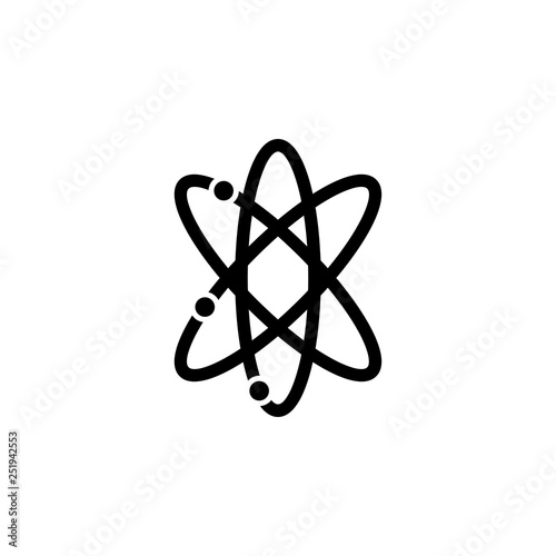 Atom science icon design template vector isolated