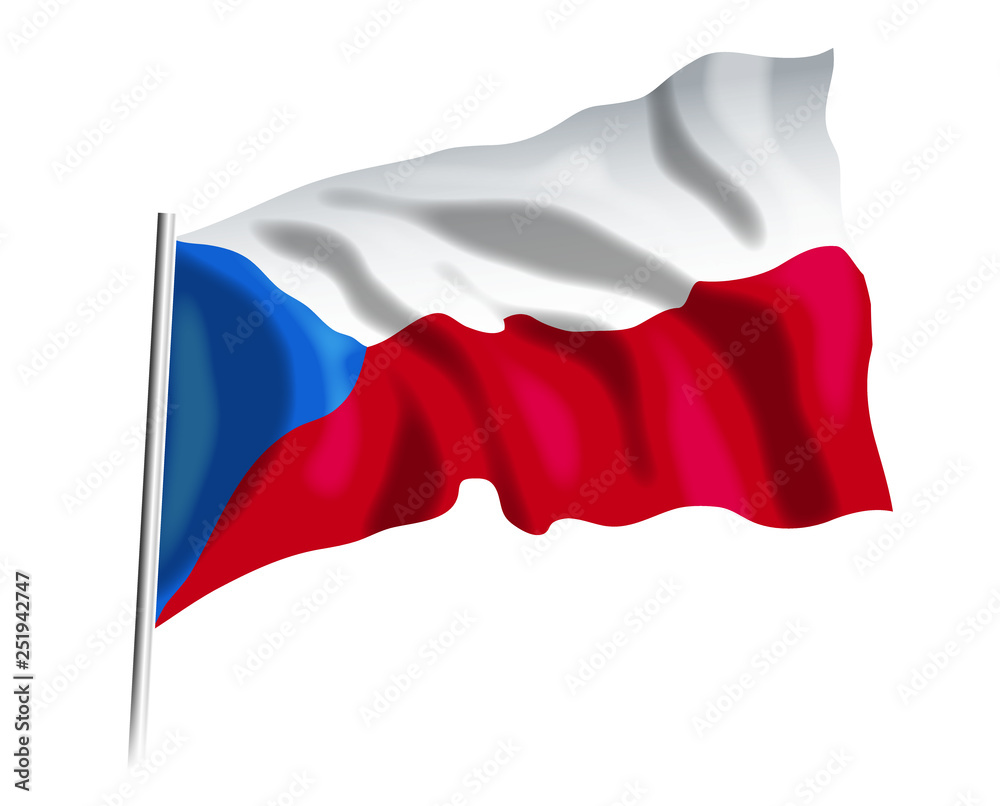 Flaga Czeska - obrazy, fototapety, plakaty 