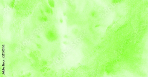 Rough colorful light green aquarelle paint paper textured canvas element for grunge design, retro greeting card, template. Abstract spring watercolor background. Hand drawn gradient illustration © KatMoy