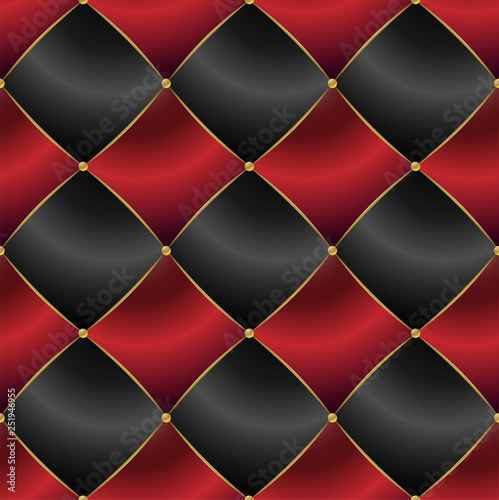 Background of Elegant Quilted Pattern Vip Black and Red