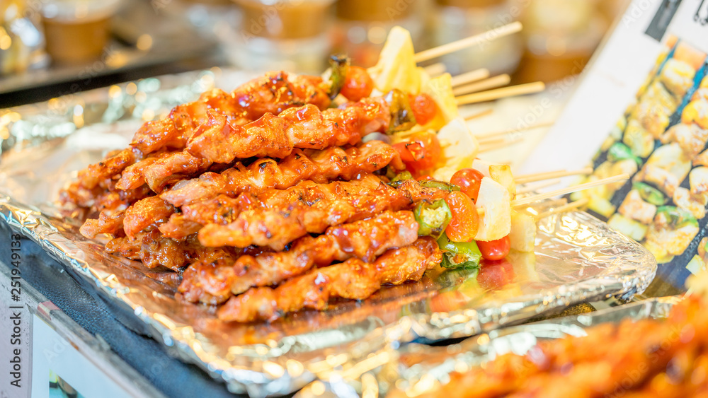 Chicken barbeque, thai street food Chicken barbeque, thai street food