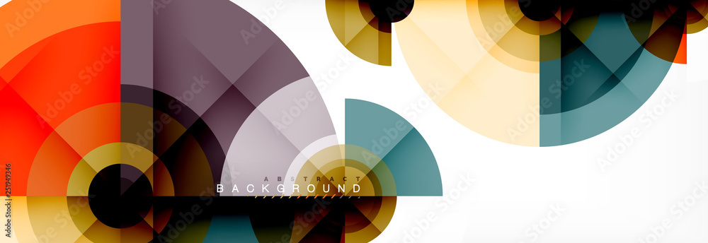 Obraz premium Geometric circle abstract background, creative geometric wallpaper.