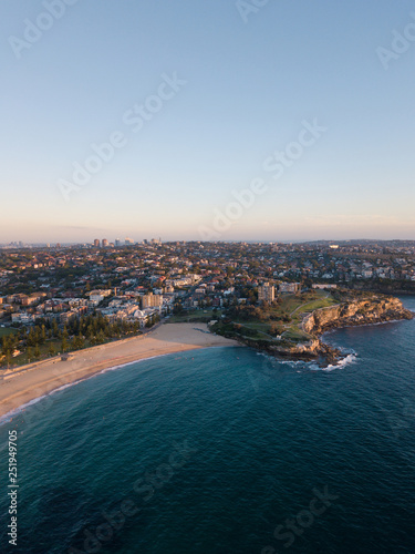 Aerial view of Coogee Beach, Sydney with clear sky. © AlexandraDaryl