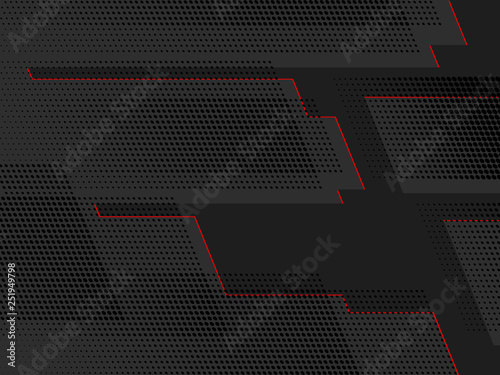 Red and black vector geometric background 