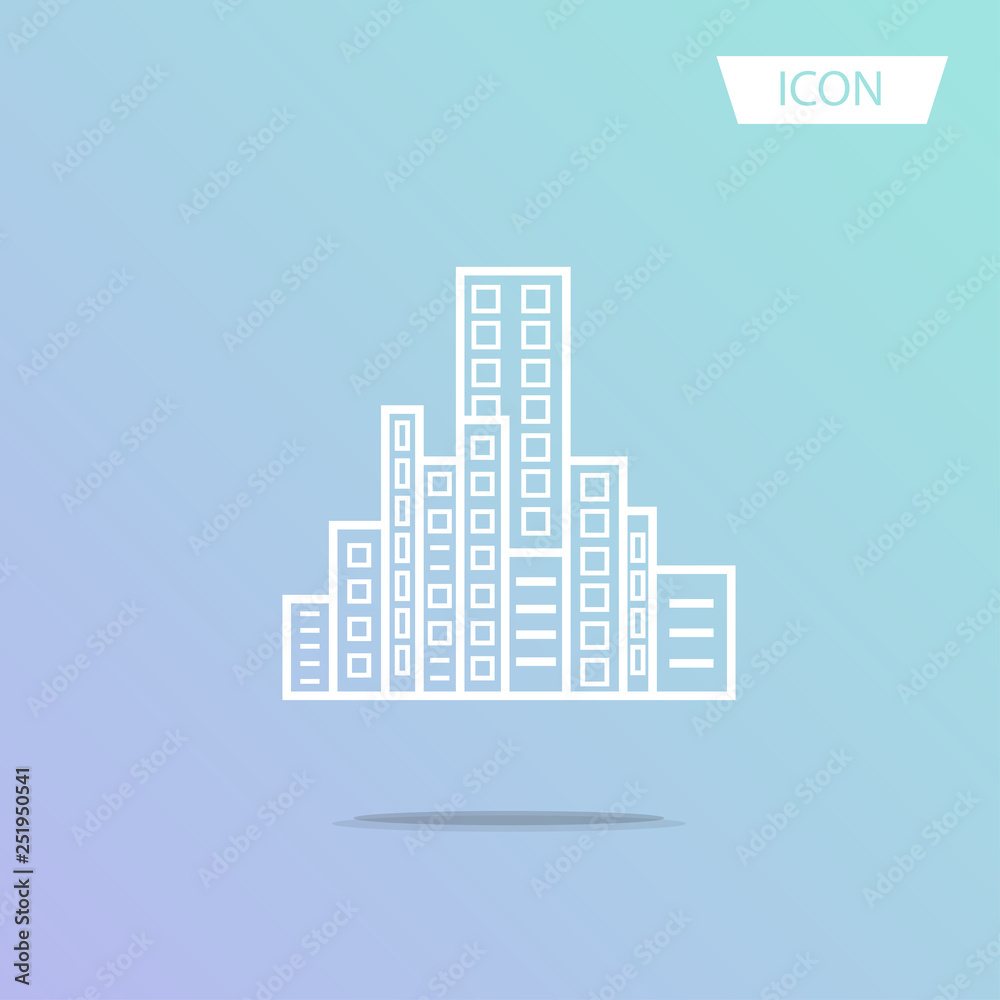buildings vector icon, real estate symbol. Modern on white background. buildings vector icon, real estate symbol. Modern on white background.