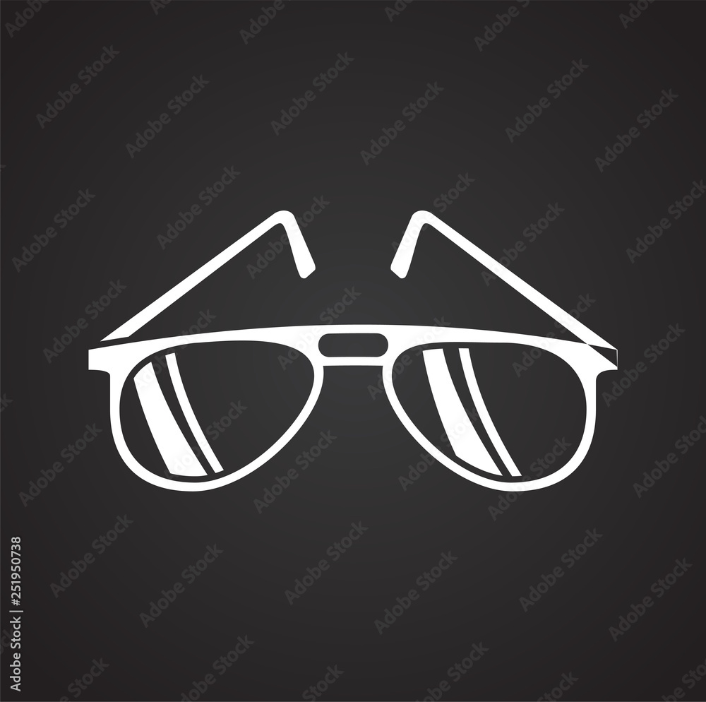 Glasses icon on black background for graphic and web design, Modern simple vector sign. Internet concept. Trendy symbol for website design web button or mobile app Glasses icon on black background for graphic and web design, Modern simple vector sign. Internet concept. Trendy symbol for website design web button or mobile app