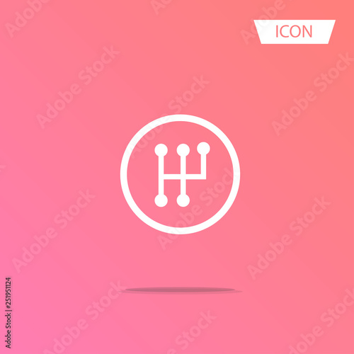 gearbox isolated minimal icon. transmission line vector icon isolated on white background.