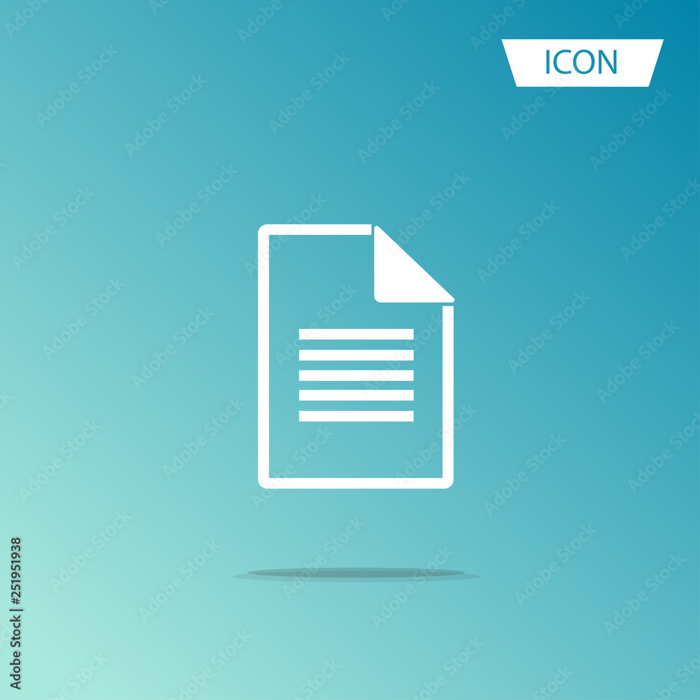Document file vector icon isolated on white background Document file vector icon isolated on white background