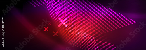 Shiny glowing lights neon color design background