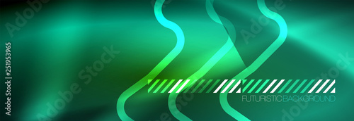 Shiny neon lights background, techno design, modern wallpaper for your project