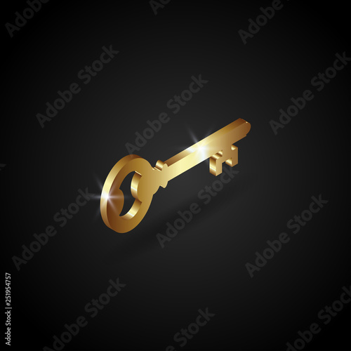 luxury golden key vector illustration © hartgraphic