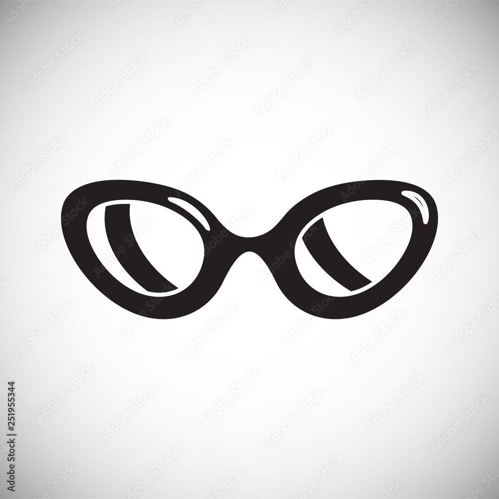 Fototapeta premium Glasses icon on white background for graphic and web design, Modern simple vector sign. Internet concept. Trendy symbol for website design web button or mobile app