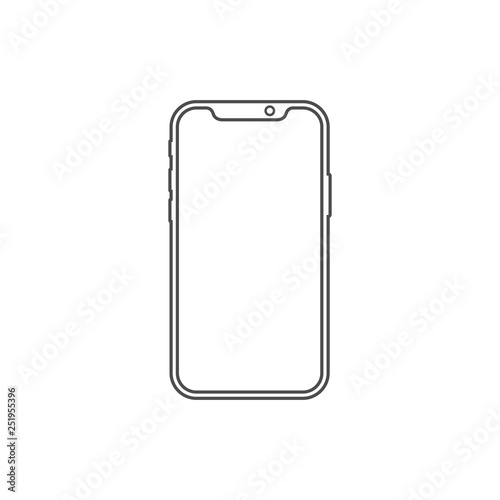 Modern Smartphone icon. Vector illustration, flat design.