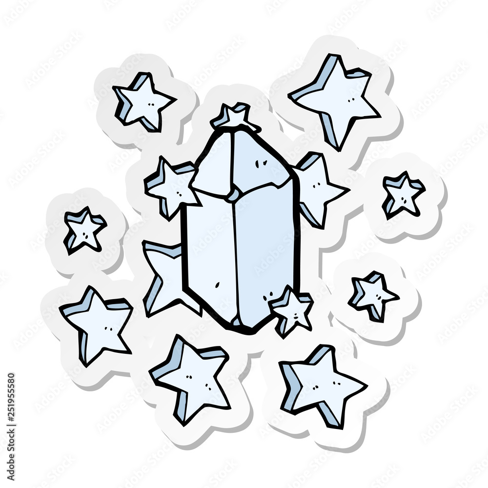 Obraz premium sticker of a cartoon crystal