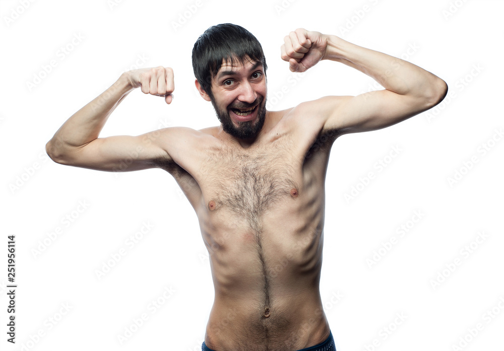 Fototapeta premium young man posing on white background