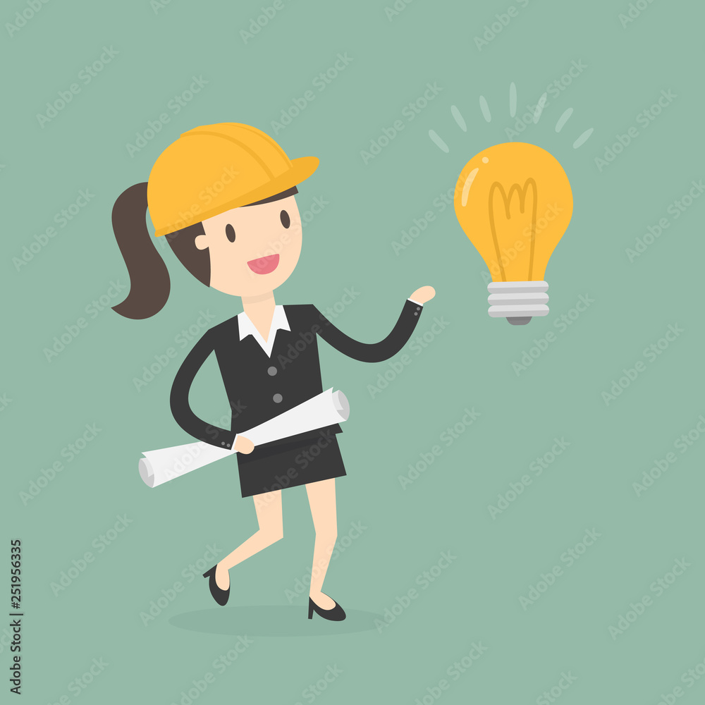 Young Engineer Get An Idea.