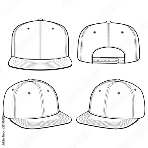 SNAPBACK Cap Fashion flat vector mockup design