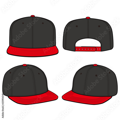 SNAPBACK Cap Fashion flat vector mockup design