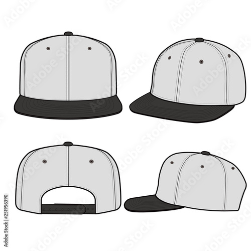 SNAPBACK Cap Fashion flat vector mockup design