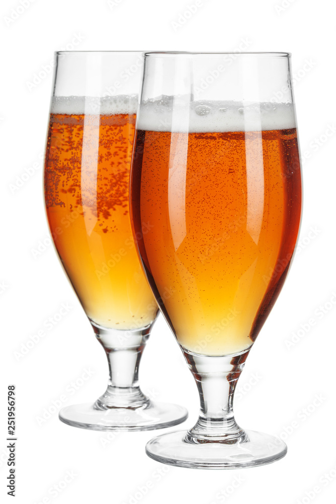 Glass of beer isolated on a white background Glass of beer isolated on a white background