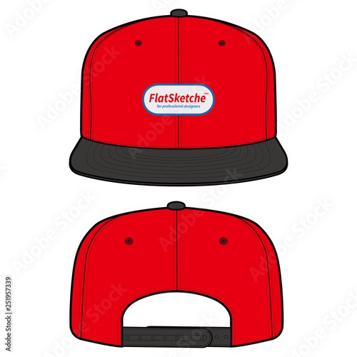 SNAPBACK Cap Fashion flat vector mockup design