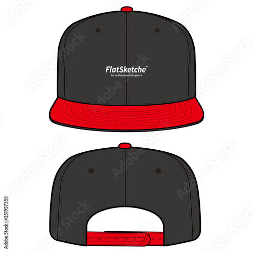 SNAPBACK Cap Fashion flat vector mockup design