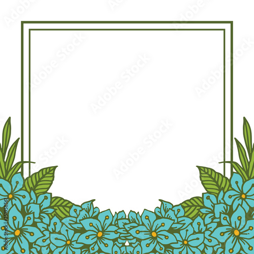 Wallpaper Mural Vector illustration elegant leaf floral frame hand drawn Torontodigital.ca