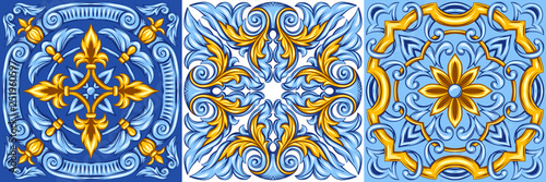 Portuguese azulejo ceramic tile pattern.