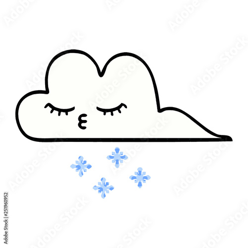 comic book style cartoon snow cloud © lineartestpilot