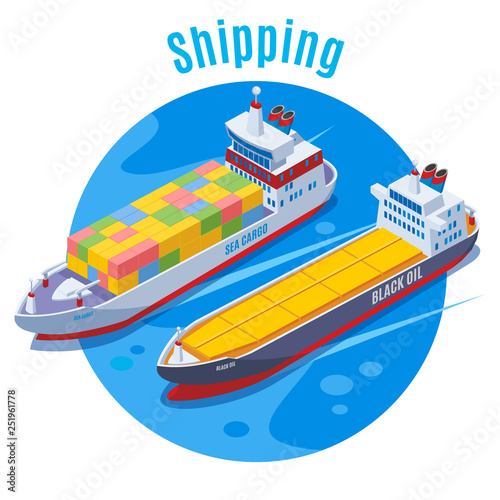 Round Seaport Isometric Background
