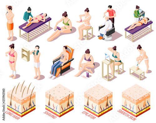 Hair Removal Icons Set